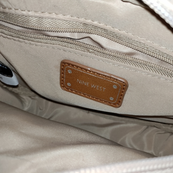 Nine West | Cream Colored Vegan Leather Crossbody Bag Crossbody Purse - Picture 8 of 16